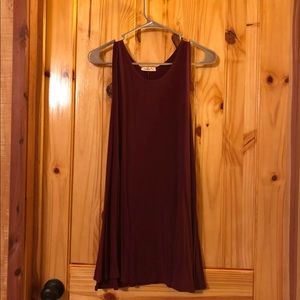 Burgundy tank swing dress